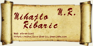 Mihajlo Ribarić vizit kartica